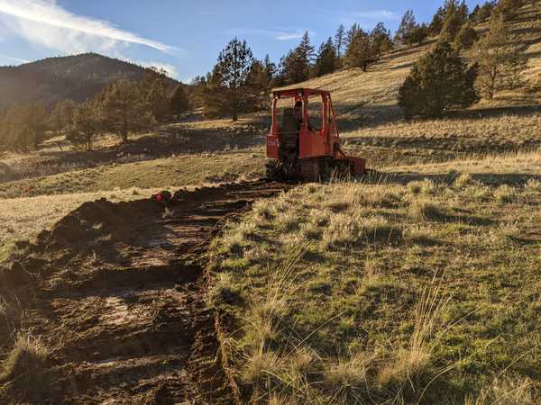 Dozer carving terrace